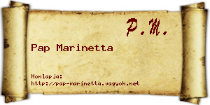 Pap Marinetta névjegykártya