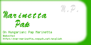 marinetta pap business card